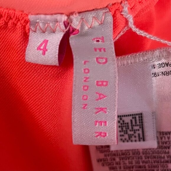 Ted Baker Women Swimsuit Size 4 One Shoulder Ruffle Resort Pool Beach Vacation - Picture 4 of 8